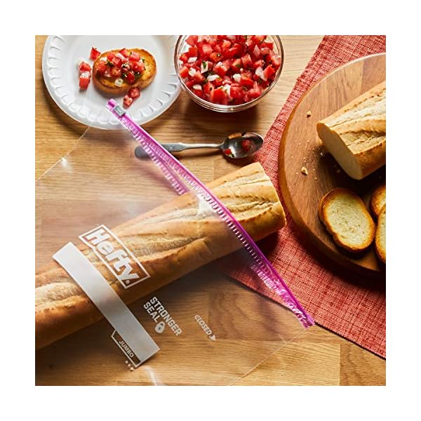 Hefty Slider Jumbo Storage Bags, 2.5 Gallon Size, 12 Count The