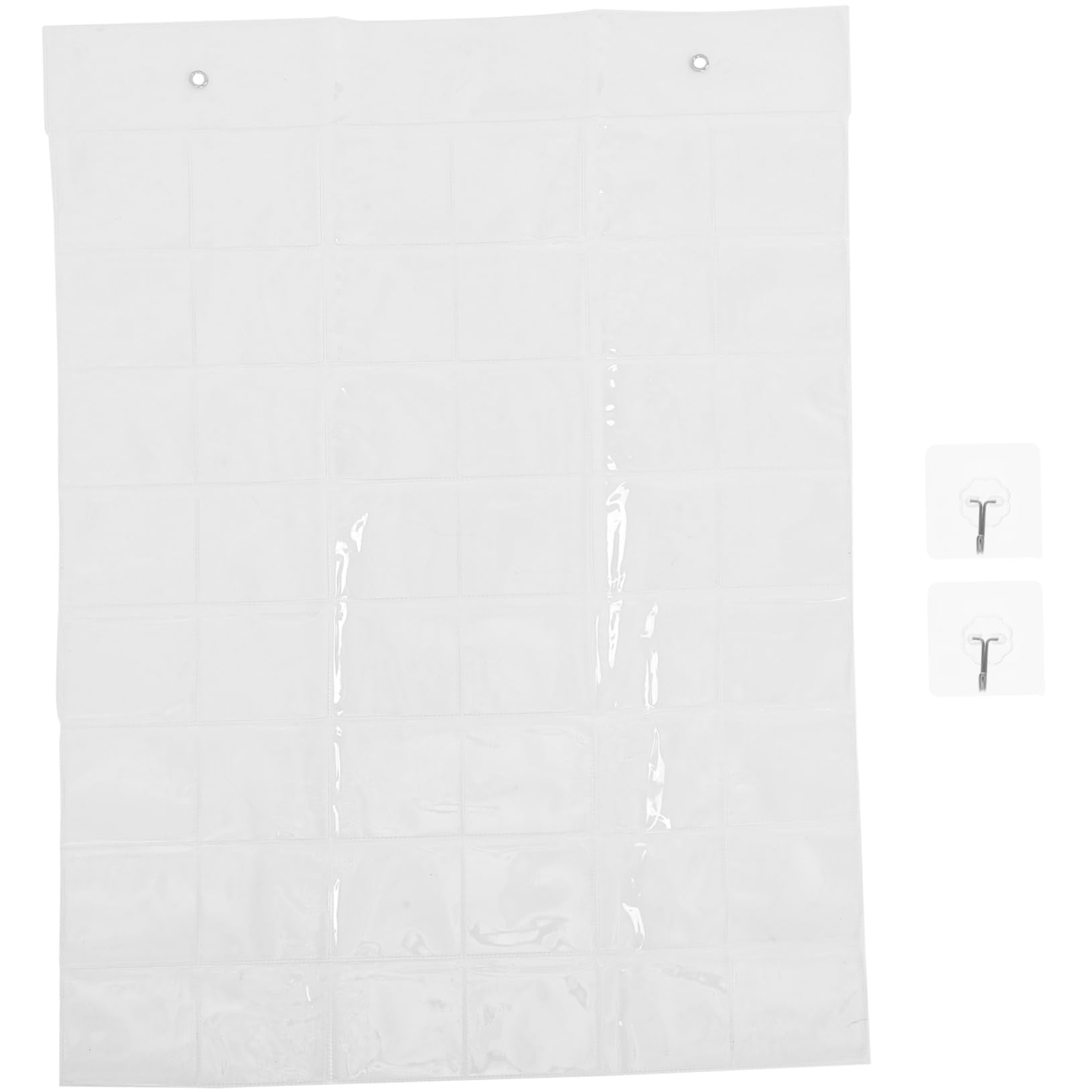 DOITOOL Transparent Storage Hanging Bag Cell Phone Shoe Classroom Pocket Holder Stand Hanging Shoe Holder Door Shoe Rack Shoe Organizer Pocket Chart with Cards