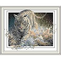Amazon | クロスステッチ刺繍キット Awesocrafts 虎動物 図柄