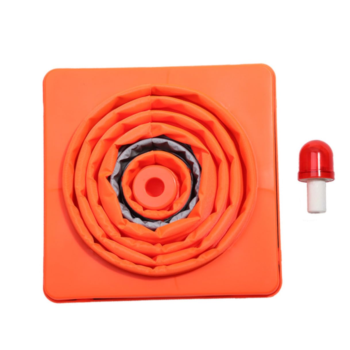 Sosoport Cône de Pliable avec LED Cône de Chantier Réfléchissant à Bandes Haute Visibilité Base Caoutchouc pour Sécurité Routière et Événements Sportifs Grand Modèle Orange