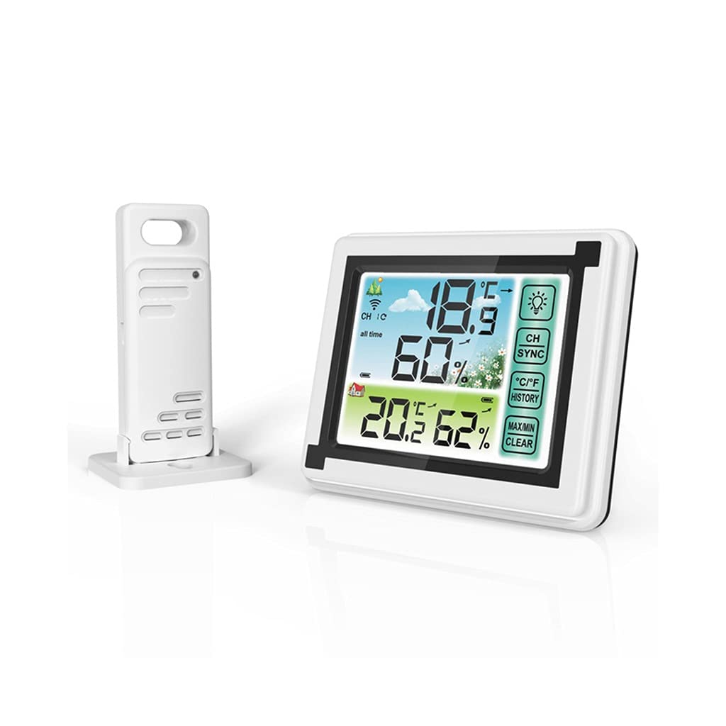 Weather Station Indoor Outdoor Digital Thermohygrometer Temperature Meter Humidity Monitor Clock Hygrometer(Type 1)