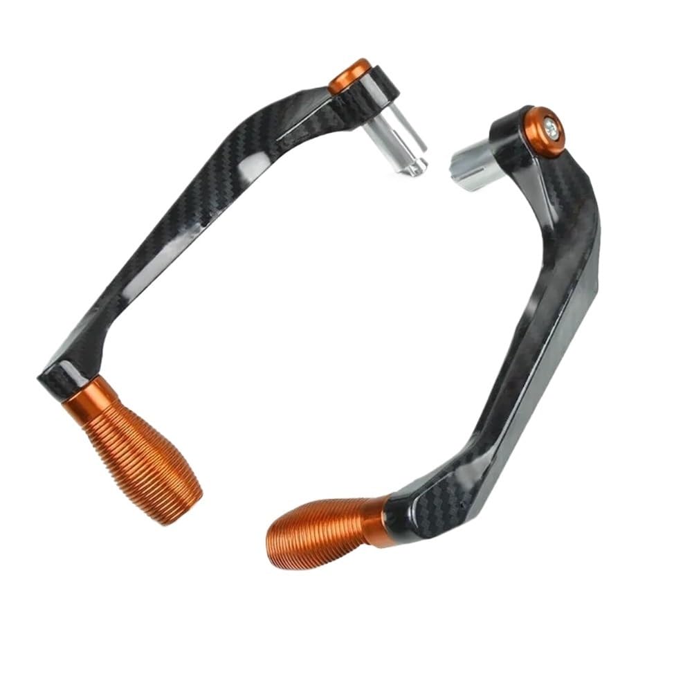 WGRUKLBD Motorcycle CNC Aluminum Alloy Carbon Fiber Handlebar Brake Clutch Lever Hand Guard Protector Modification Accessories Handguard Handlebars Protector