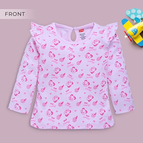 Image of LuvLap Baby Girls 100% Cotton Full Sleeve Girls Top, Pack of 02