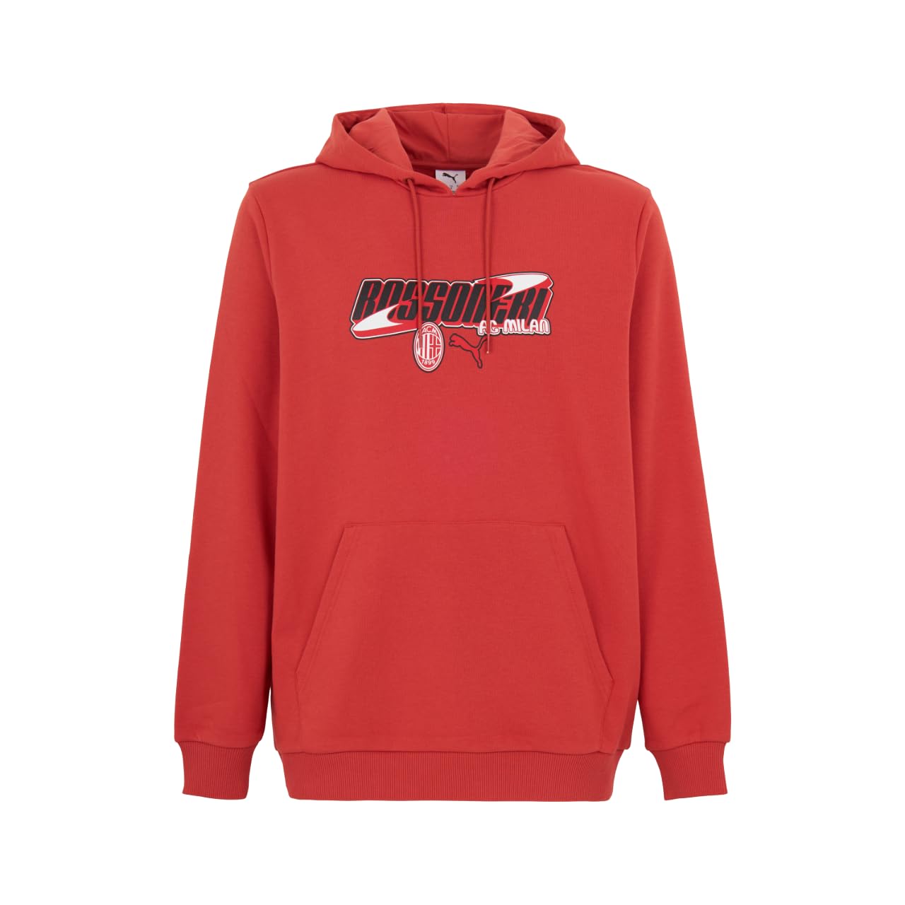 A.C. Milan Bluza z logo A.C. Oficjalny produkt Milan i Puma Uniseks Felpa Con Cappuccio Ftblculture