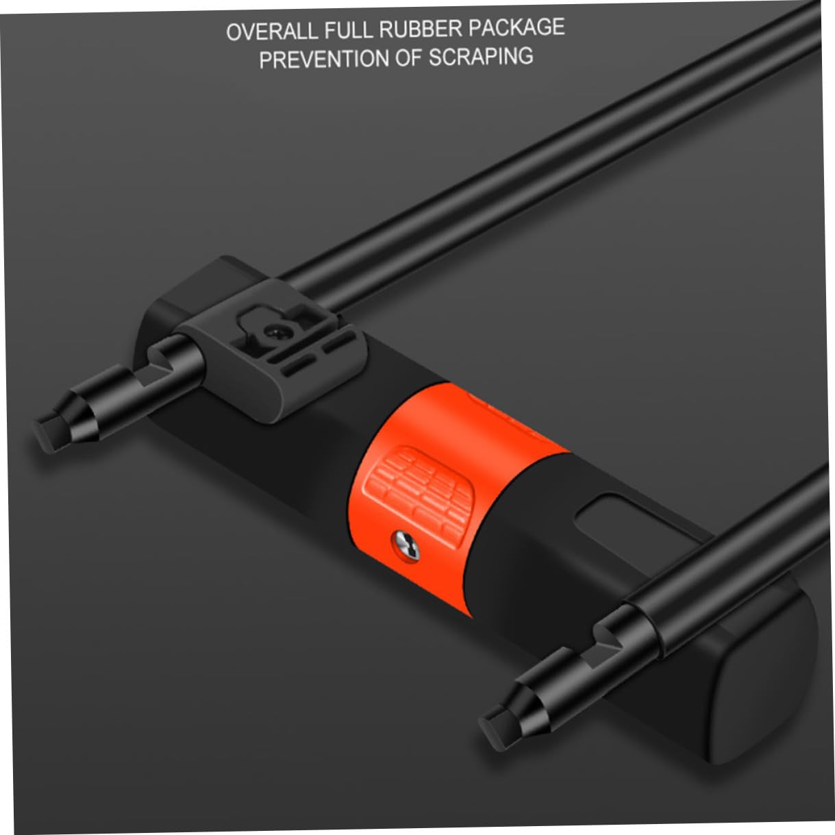 VICASKY Lucchetto Catena Antifurto per Bici Moto Cavo in Acciaio Legato Chiave Accessori per Mountain Bike Biciclette Elettriche Nero Arancione