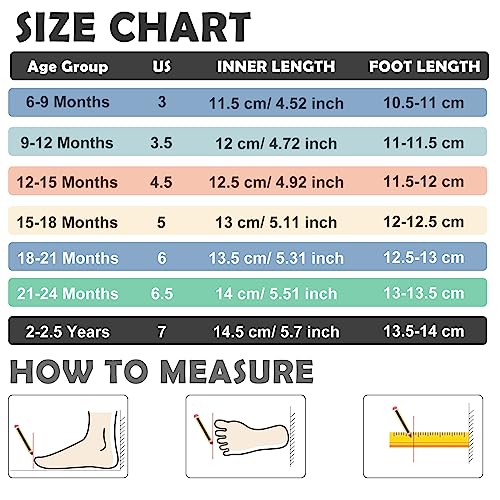 Mk Matt Keely Baby Boys Girls Walking Infant Shoes Cute Cartoon Sneakers Non-Slip First Walkers Sneakers Toddler Shoes,Orange Green 18-21 Months thumb #3