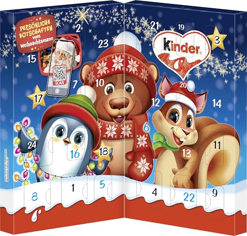 kinder Mix Tisch-Adventskalender 2025 – Adventskalender mit leckeren Schokoladen-Spezialitäten – 1 Kalender à 113g