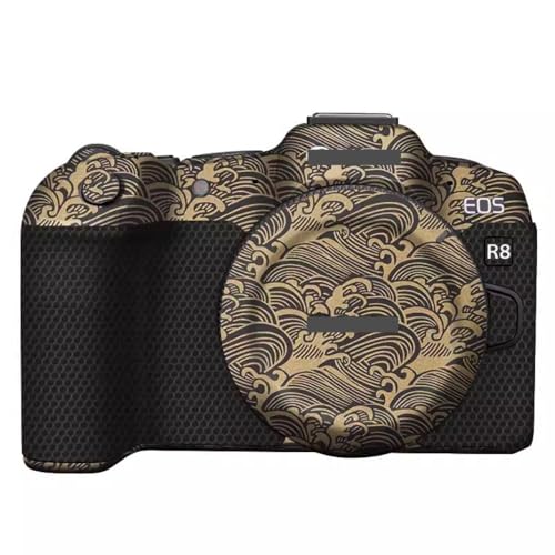 Autocollant Canon EOS R8 en vinyle doré premium pour sublimer votre boîtier