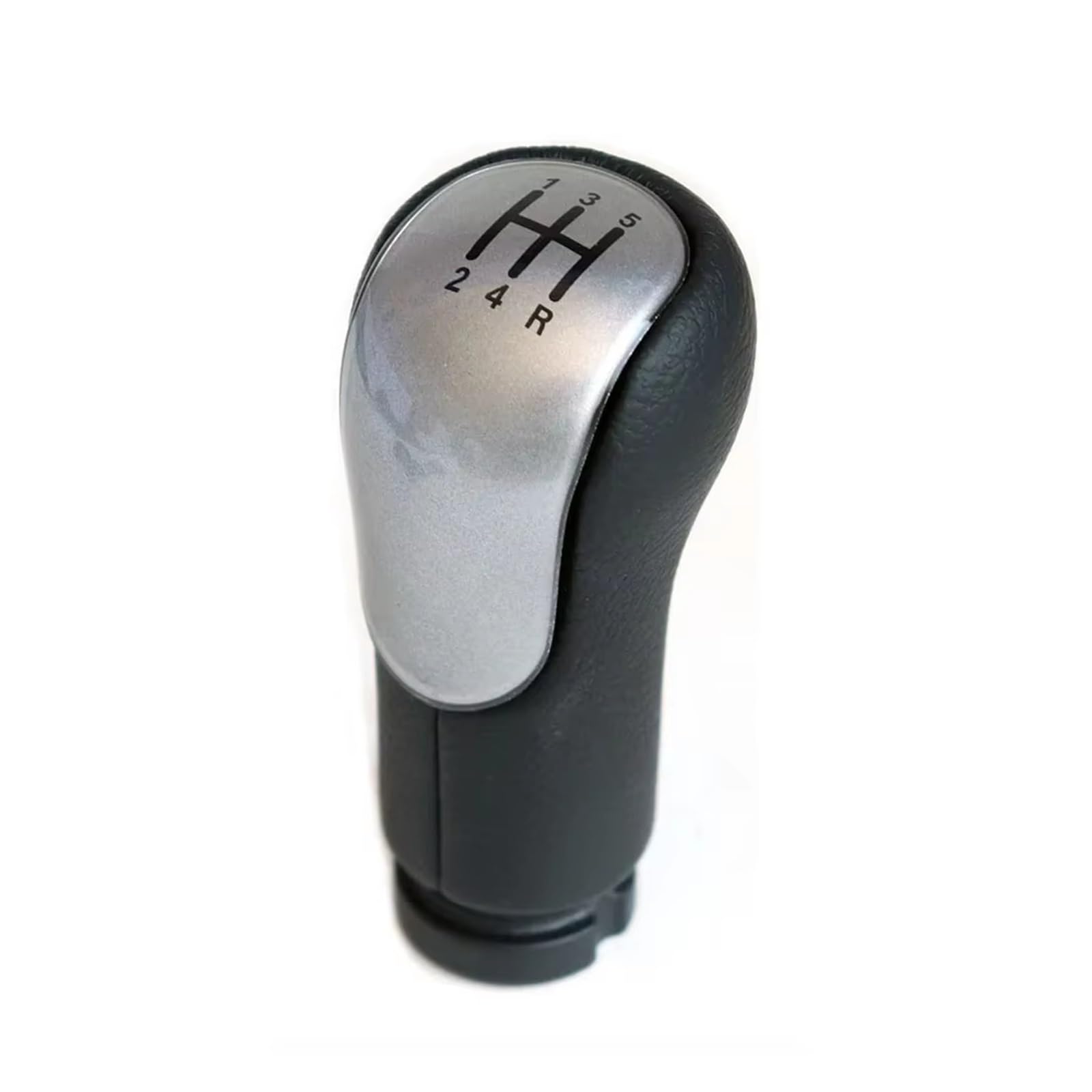 OUVECR Car Shift Gear Knob Handle for for Fiesta for Fusion for Transit for Connect 2002-2007 Gear Shift Knob Shifter Lever Change Gaitor Boot Cover Gear Shift Cover(5 Speed Knob Silver)