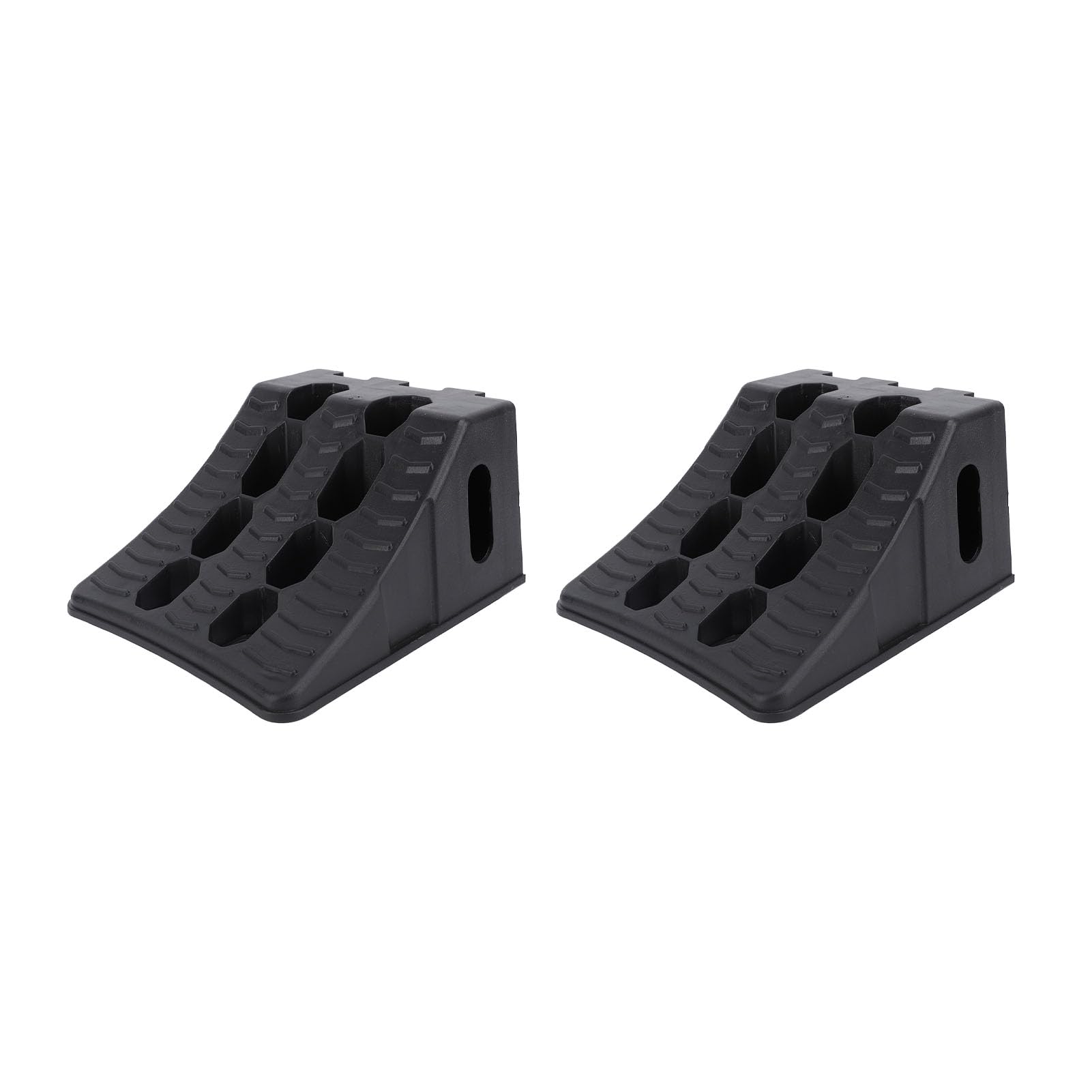 Cuña para Ruedas 2 Unidades, Antideslizante Estable Alta Resistencia en HDPE 225 x 180 x 120 mm para Remolques de Viaje Caravanas y Furgonetas