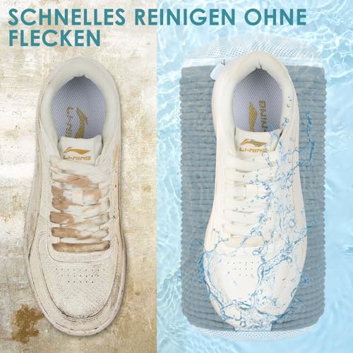Gaethra 2 Stück Schuhwaschbeutel 360° Reinigung, Versteckter Reißverschluss, Schuhe für Turnschuhe, Tennisschuhe (Grau)