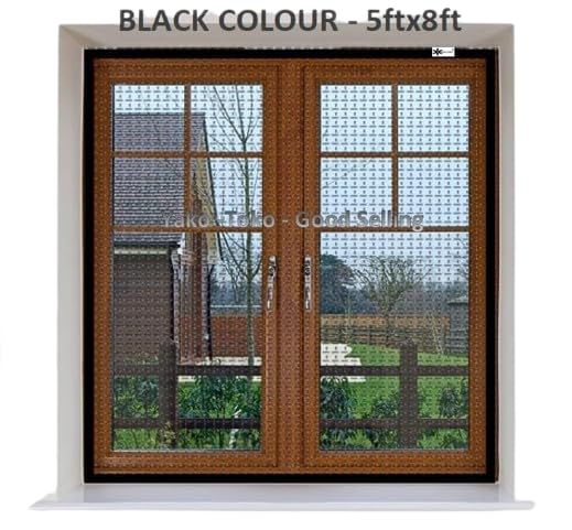 Yako Toko Stitched Ready to USE Window Mosquito Net (Colour-Black) with Adhesive Taping (5ftx8ft) (B0D97SCV8M) Amazon Price History, Amazon Price Tracker