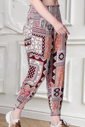 Image of POPWINGS Casual Boho Printed Joggers for Women || Stylish Western Women Joggers for Summer || Pull-On Women Joggers Pants || Women Joggers for Summer