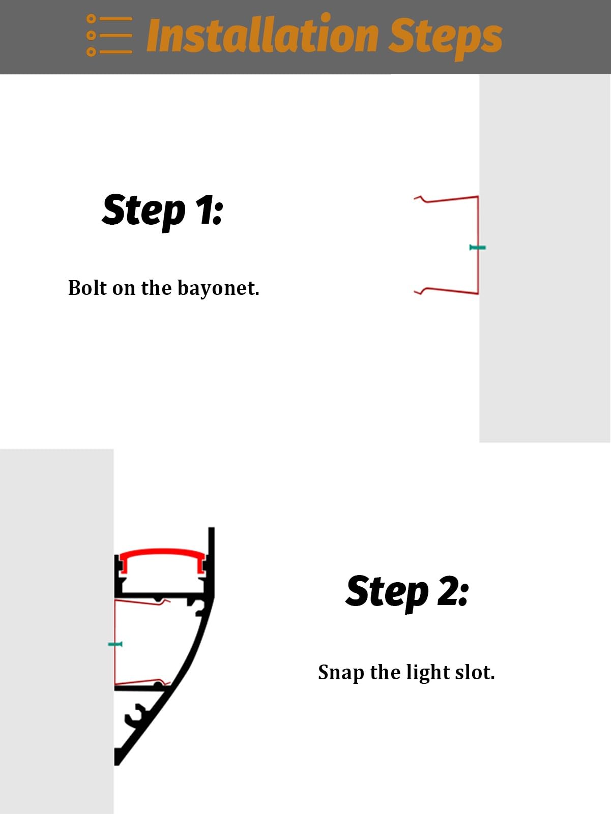 Diffusore a canale LED lineare a soffitto in PC in alluminio