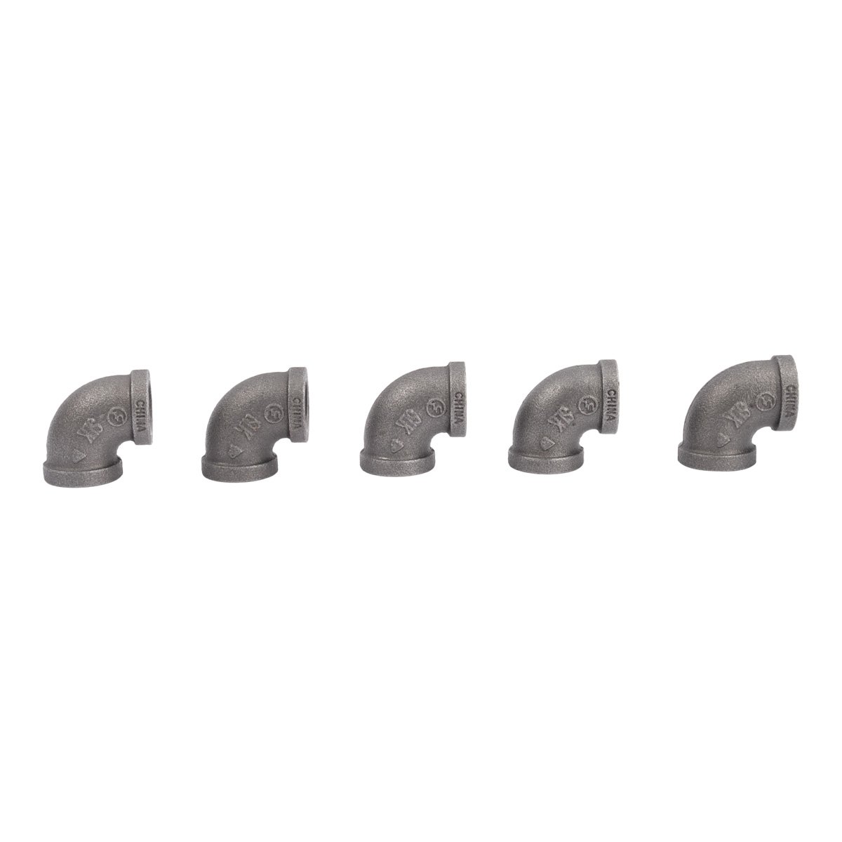 Tubería Decoración 12e9010pk 1/2) 90 ° codo gris compatible con estándar de la mitad de acero Industrial, tuberías y accesorios (paquete de 10 unidades de codos)