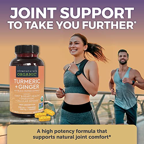 Organic Turmeric Curcumin Supplement With Black Pepper And Ginger And Elderberry, Vitamin C, Zinc And Vitamin D3 5000 Iu Bundle For Joint Support, Immune Support, Heart Health And Digestive Health #TOP2