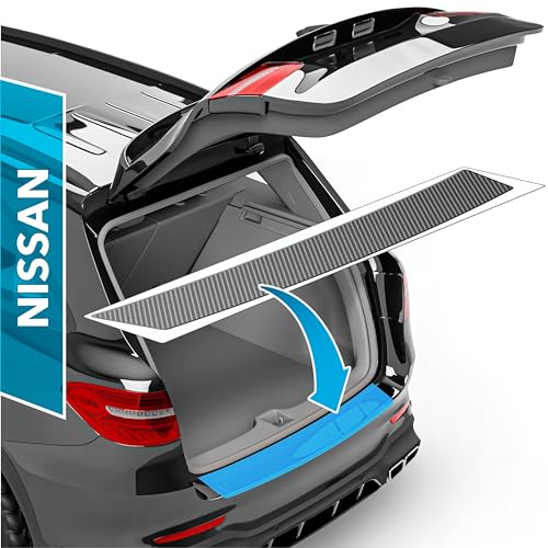 uProtect Film de Protection Seuil de Coffre Voiture Ensemble Complet pour Nissan Micra 5 (V) K14 I 2017-2023 Pare Choc Arriere - Film Carbone Autocollant