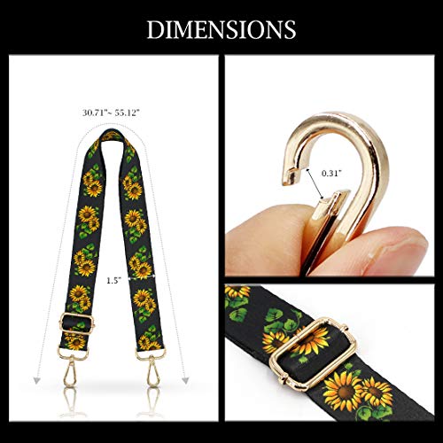 Image of TANOSII Wide Purse Strap Adjustable Replacement Shoulder Crossbody Strap Handbag Strap