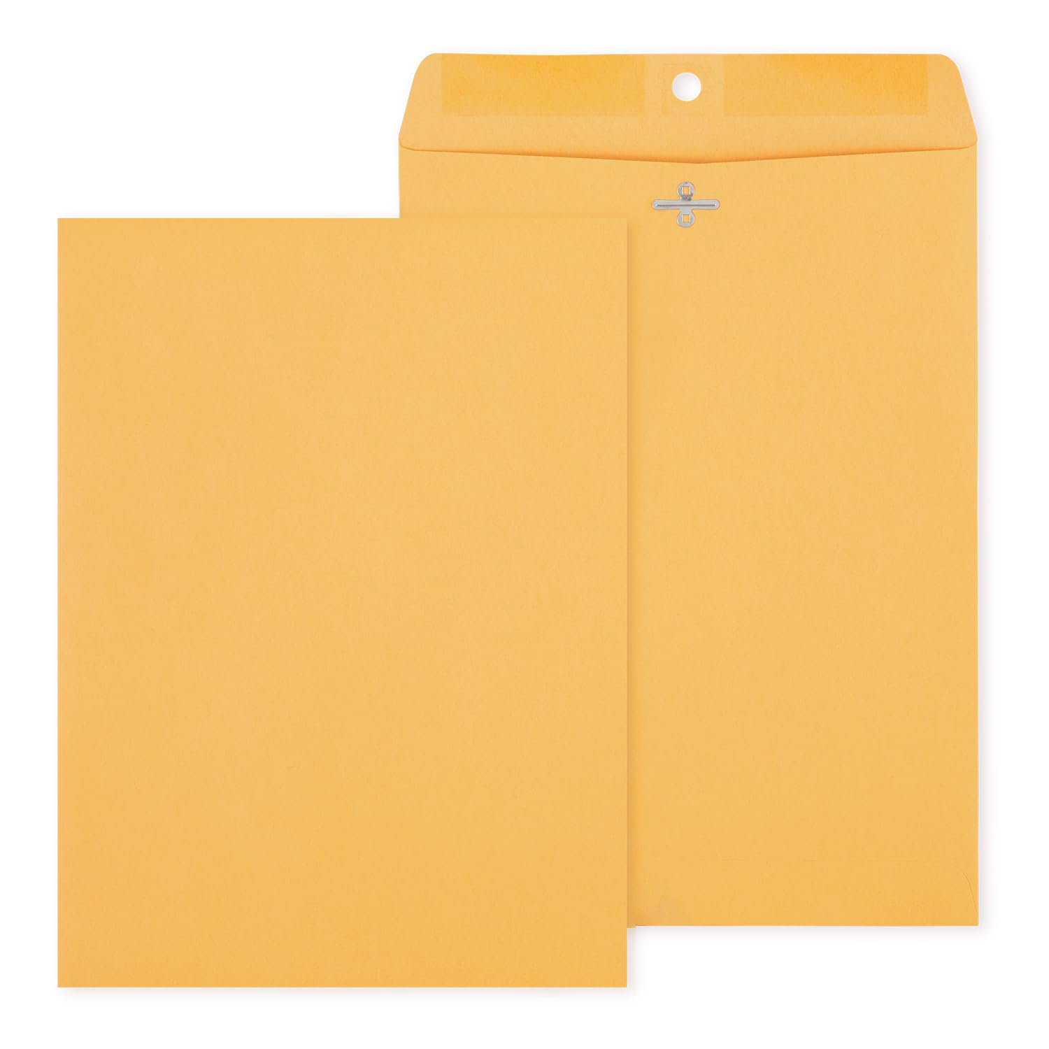 Staples 9 x 12 Kraft Clasp & Moistenable Envelopes, Brown Manila, Heavyweight Document Mailers with Metal Clasp, 100/Box