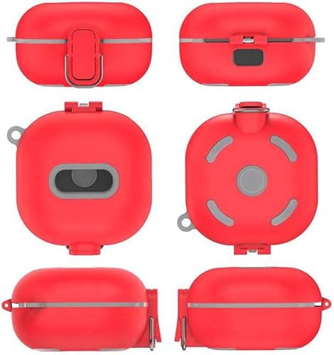 Funda para auriculares compatible con Samsung Galaxy Buds Livepro2 funda protectora de TPU suave a prueba de golpes con llavero mosquetón para