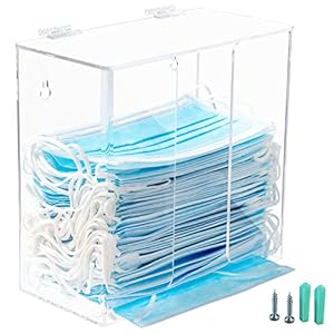 KOEMEHR Acryl Einwegmasken-Spender mit Deckel