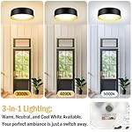 BrightHome Flush Mount LED Ceiling Light, 13in 2400LM 25W, 3 Color (3000K, 4000K, 5000K) Dimmable Black Gold Modern Lamp for Bedroom, Bathroom, Hallway, Kitchen - Image 3