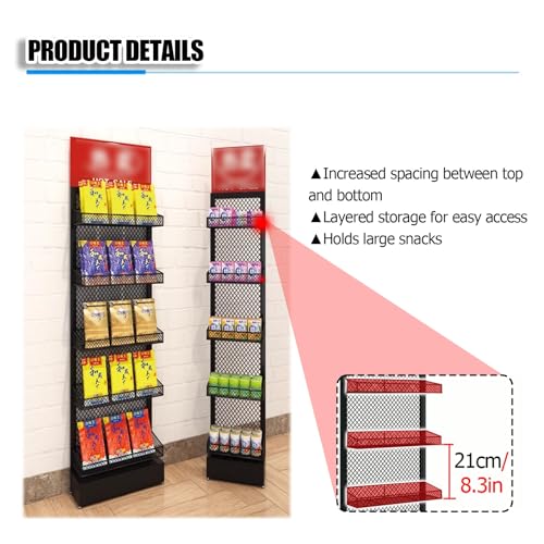 Présentoir portable pour snacks, magasins de proximité et restauration rapide – Idéal pour un merchandising efficace et un accès facile aux collations