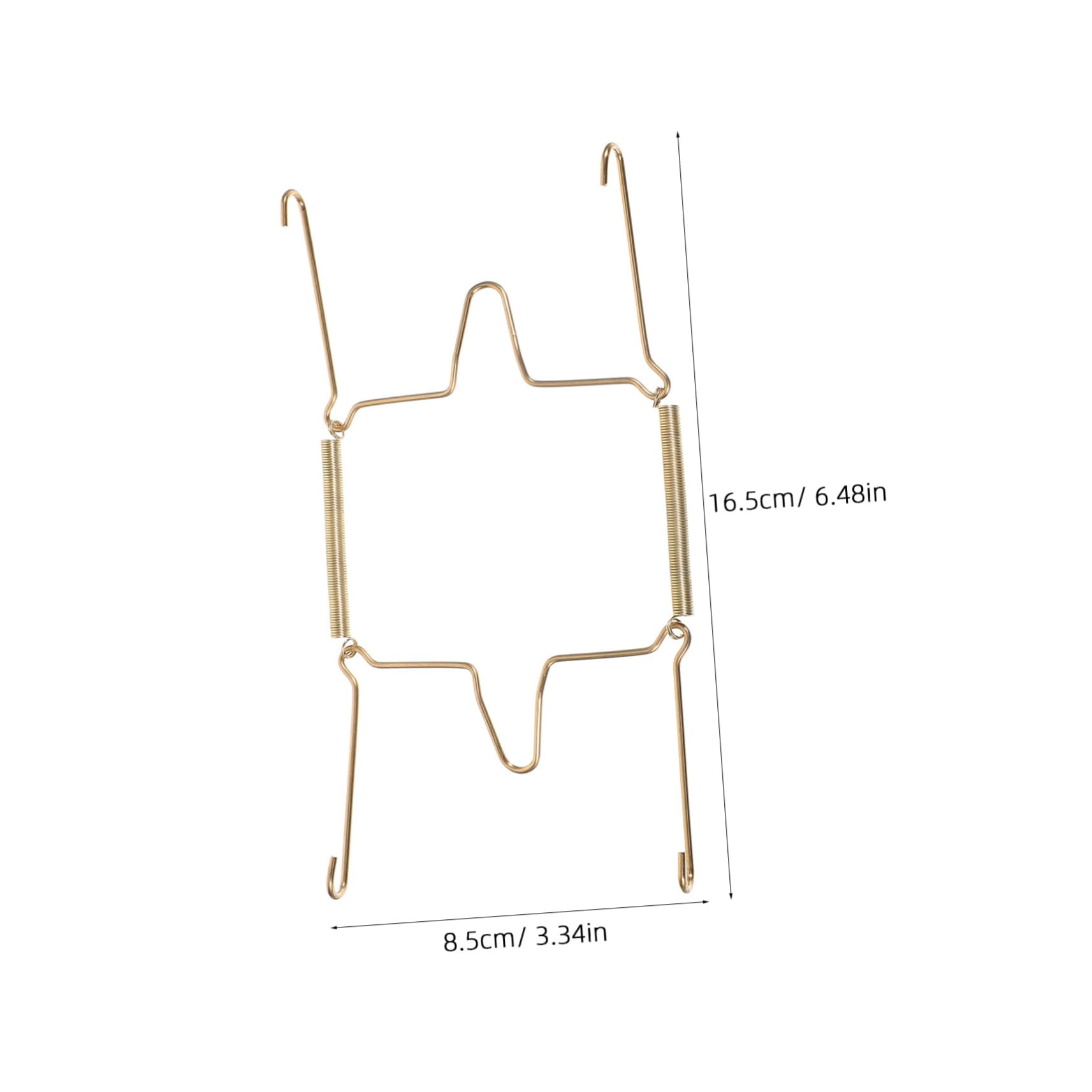 BRIGHTFUFU Small Plate Hangers Wall Plate Holders 2pcs Spring Hook Heavy Duty Stainless Steel Easy Installati