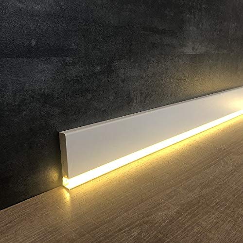 Plinthes LED Canelli Blanc 16 x 70 mm