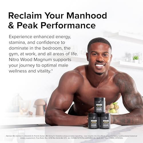 Image of InnoSupps Nitro Wood Magnum - Nitric Oxide Booster for Men - Supports Blood Flow, Circulation & Male Performance - Stamina, Endurance & Size Support - 60 Veg Capsules