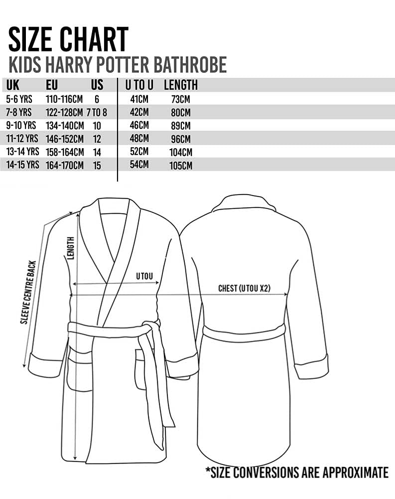 Harry Potter-Bademantel für Mädchen | Kinder Zwei Optionen Rot Hogwarts ODER Blau Hedwig Pyjama-Robe | Magischer Bademantel mit Hexenhut-Kapuze