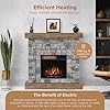 Modern Ember - Raeford Electric Fireplace Mantel, 40” Fireplace Mantel with 18” Fireplace Insert, Electric Fireplace with Mantel & Stone Brick Surround, Heats up to 1,000 sq.ft., 40"L x 40"H x 11.5"D #5