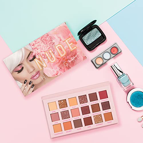 HUDA GIRL Beauty Semi-Matte Nude And Rose Gold Eyeshadow Palette Combo, multicolor - Image 4
