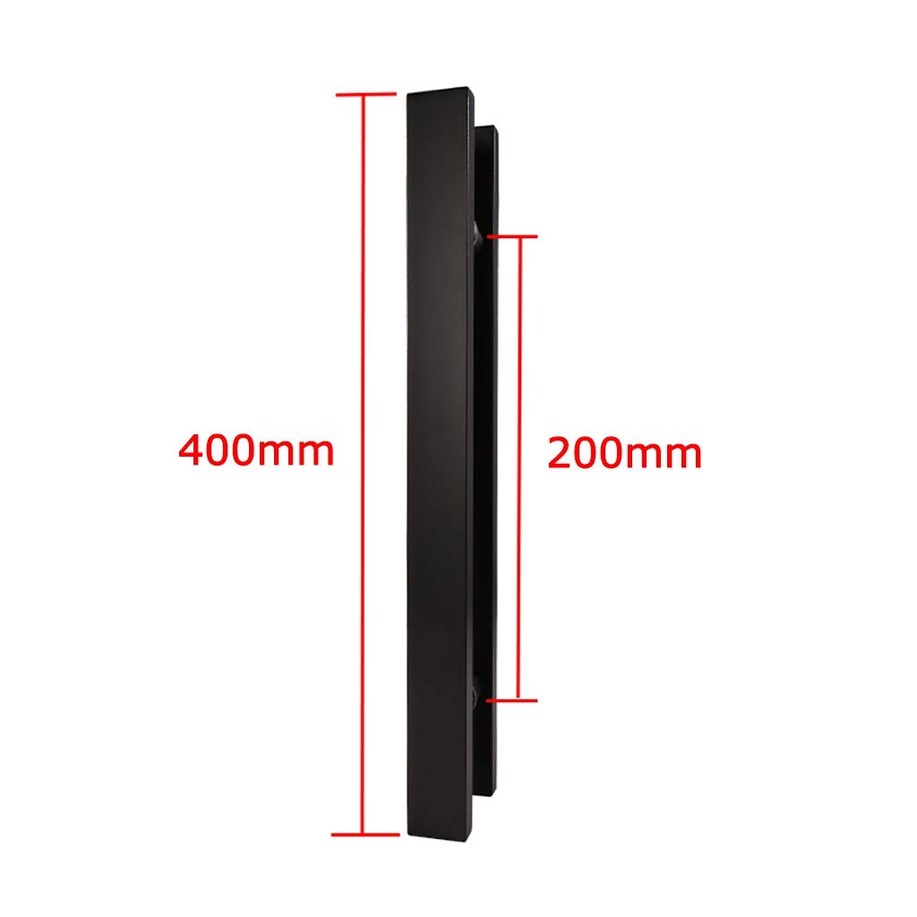Maniglia per Porta Scorrevole per Porta del Fienile Maniglia per Porta in Vetro, Semplice Maniglia per Porta Push-Pull in Tubo Quadrato in Acciaio Inossidabile Nero/Maniglia per Porta in Leg