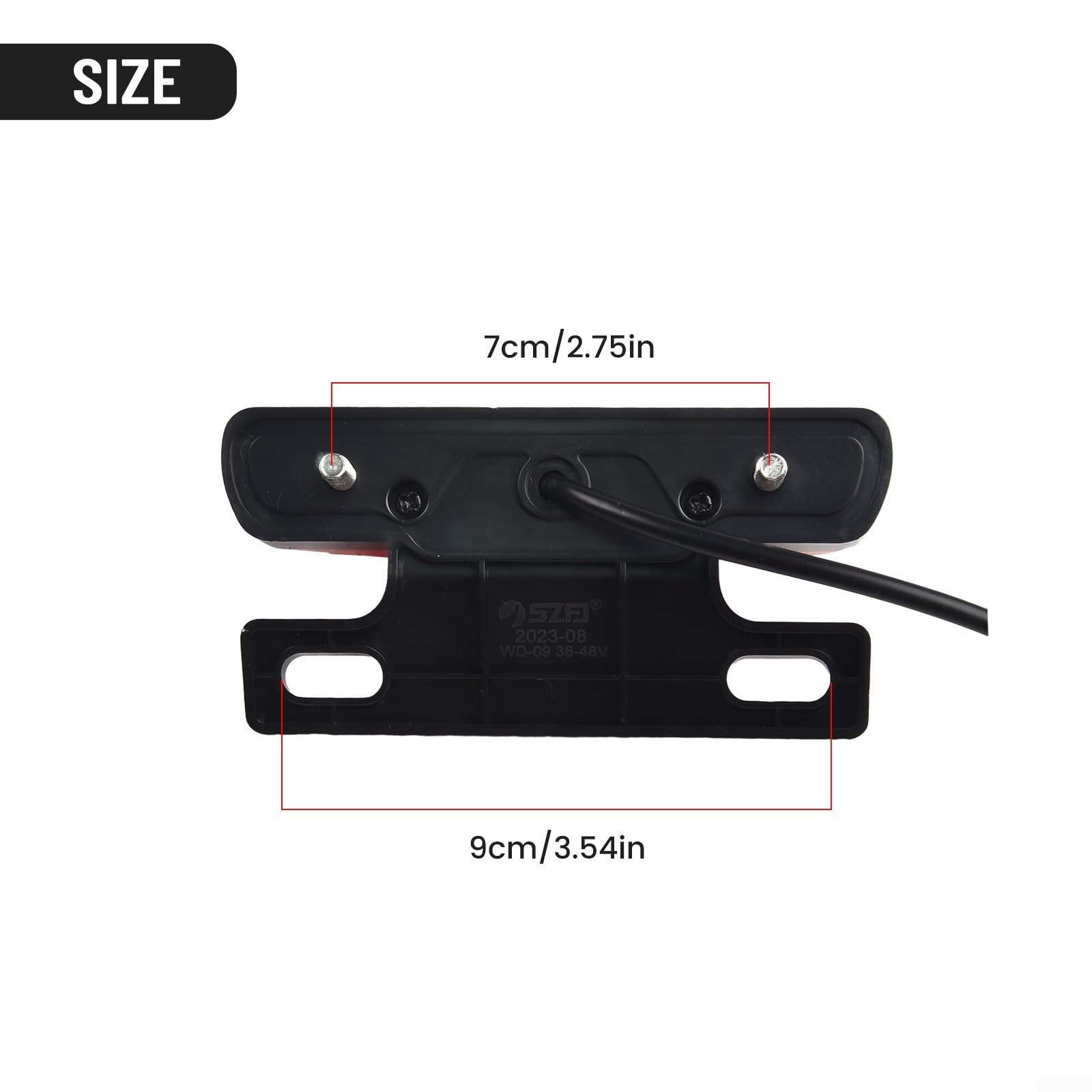 Rear-Tail Light LED Safety Warning Light,Auto-Sensing Rear Light,36V-48V Ebike Rear Light With Brake and Night Light Functions