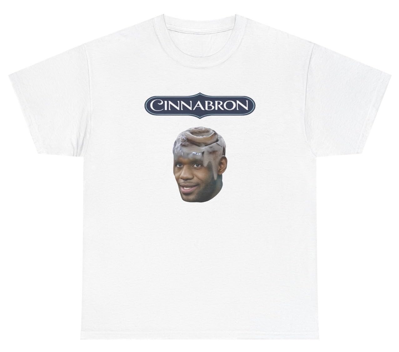Cinnabron T Shirt Funny Lebron Cinnamon Roll Parody Meme Humor Tee