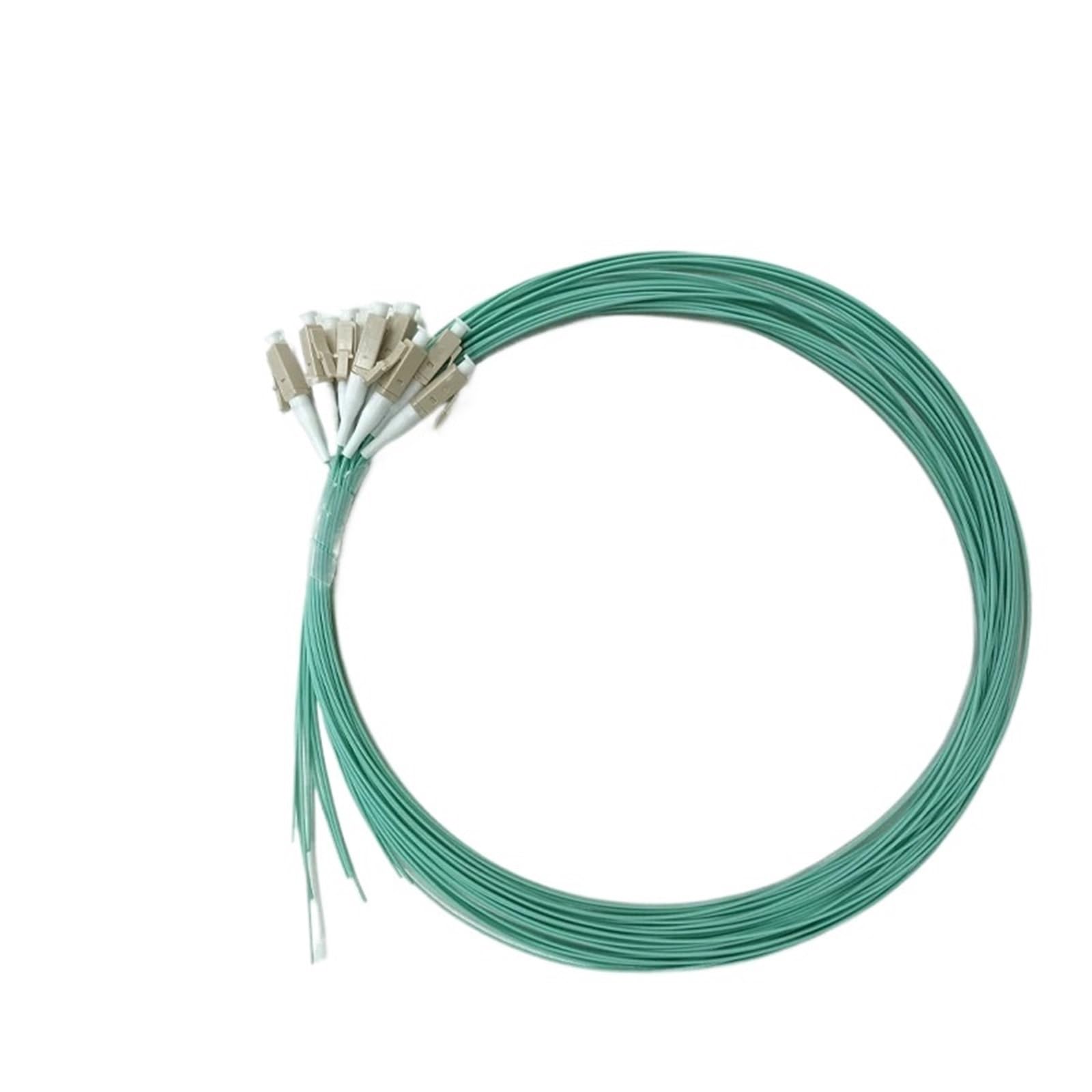 50 Uds 1,5 M LC/UPC OM3 coletas de fibra óptica MM G652D SX Core 0,9mm chaqueta óptica Pigtail LSZH