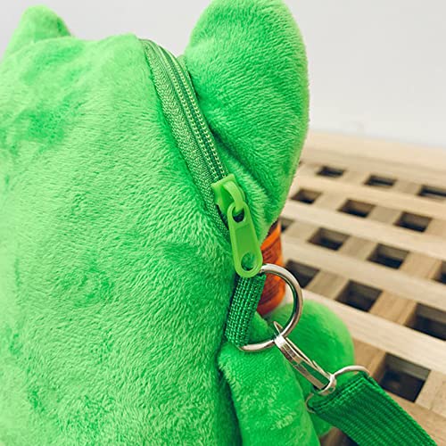 Crossbody Bags Casual Cartoon Shoulder Bag Green for Frog Crossbody Bag Bag Plush Bag Handbag for Family Gatherings3