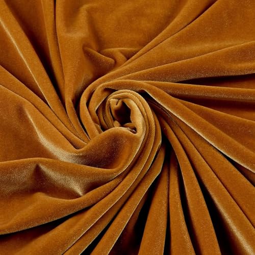 Image of Amazon Brand - Umi 1 Mtr Multi Purpose Velvet Fabric Cloth for Decoration, Trousseau Packing, Party Hall, Bouquet, Gift Packing, Decor, Pooja Room (1 Mtr, Brown), Solid