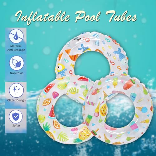Image of GLAN Inflatable Swim Ring for Kids Safe and Durable Pool Float Swimming Training Funny Activity for Boys and Girls Age 3-6 Years (Swimming Ring Multicolour)