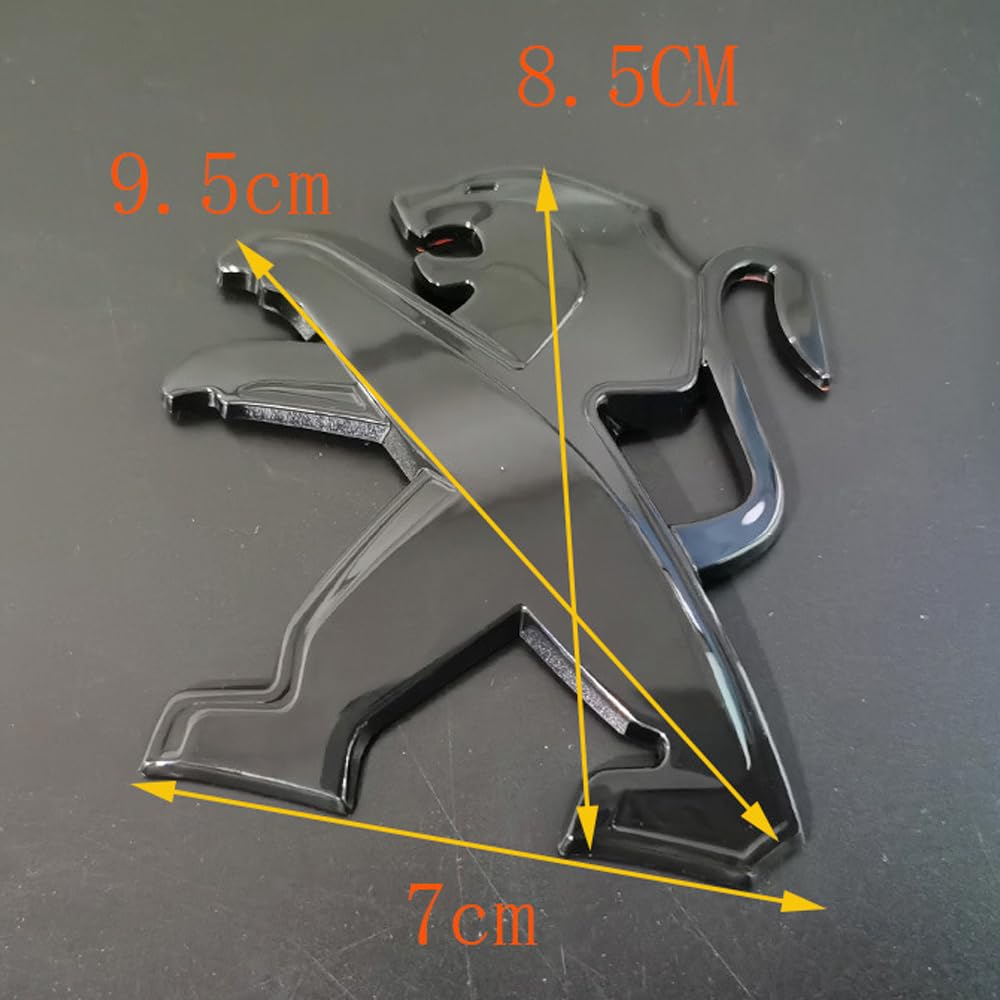 Emblème Peugeot Avant/Arrière 3D – Badge Voiture Remplacement Pour 107 206 207 306 307 308 406 407 408 806