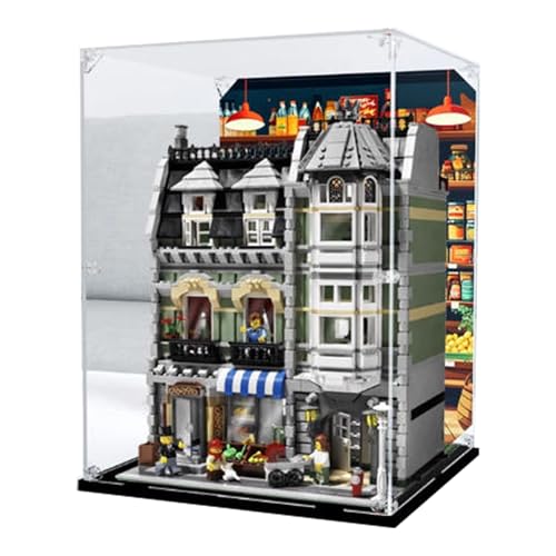 Acrylic Transparent Collectible Display for Lego 10185 Green Grocery Store Model. Display Case Showcase Dust Collection (Display Case Only)