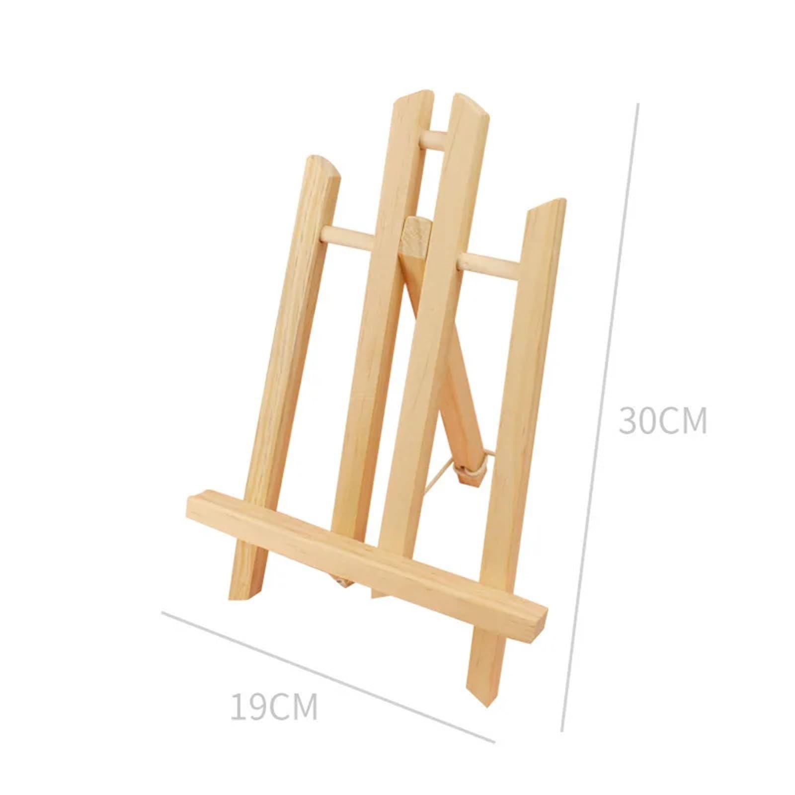 Sztaluga malarska z trójnogiem, 30cm-50cm do rzemiosła malarskiego drewniany stojak na dekoracje świąteczne materiały artystyczne malowania(30cm)