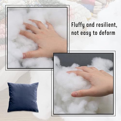 Miniatura 5 de Relleno de fibra de poliéster de 10.58 oz10.6 onzas, fibra de relleno de alta resistencia, relleno de almohada, relleno de fibra para manualidades,