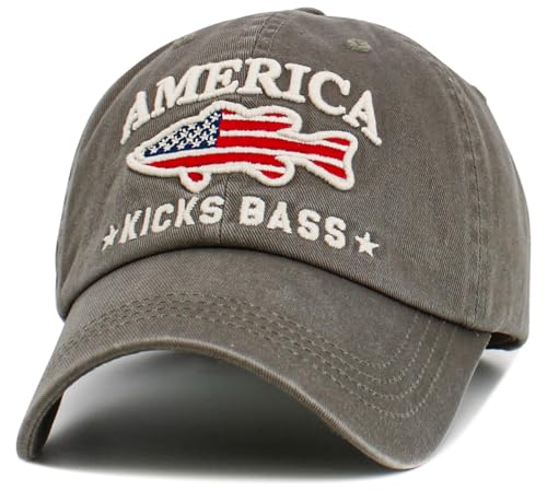 Image of KBETHOS Outdoor Hunting Fishing Lake Life Tactical Distressed Baseball Cap Dad Hats Adjustable Unisex