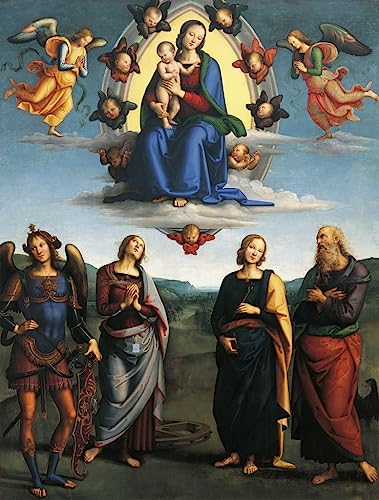 Tableau Dame en gloire Pietro Perugino : rompez la monotonie de vos murs avec l'art 60x90