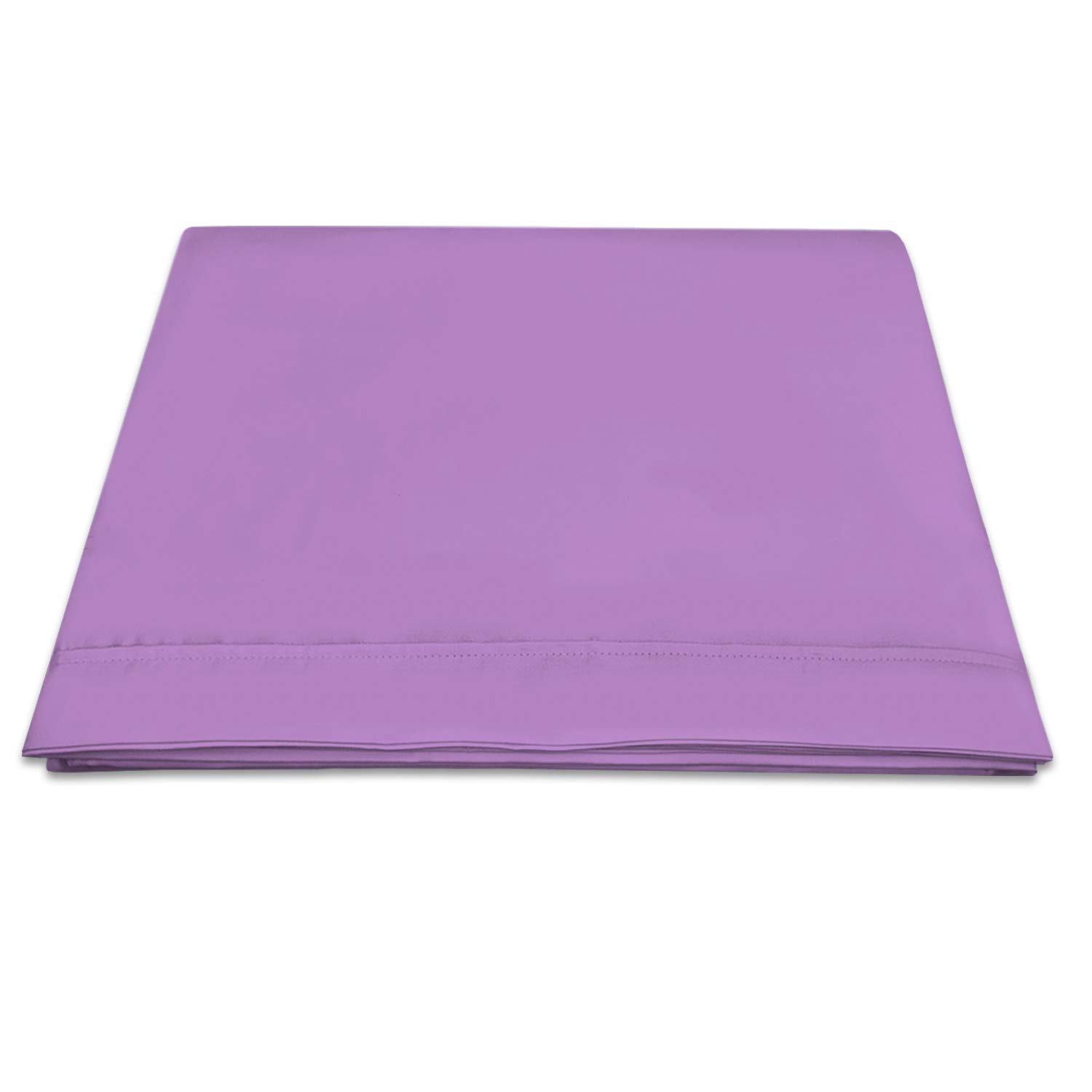 Pizuna Purple 100% Cotton King Size Flat Sheet 400 Thread Count Long Staple Cotton, Soft Sateen Weave Top Sheet King Size (275X280 Cm)