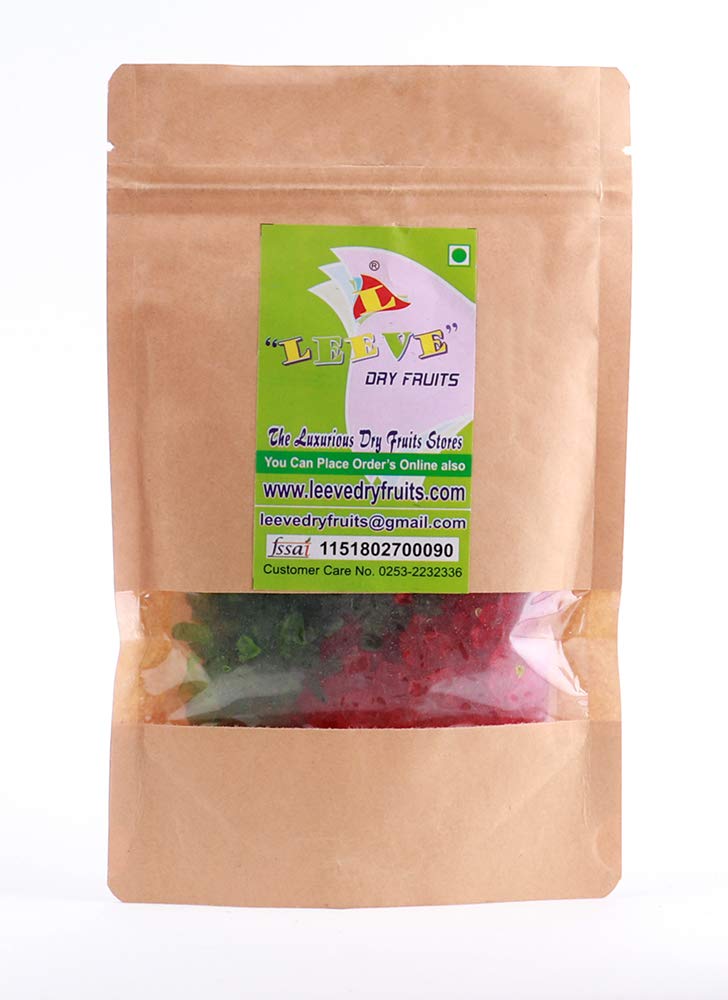 Leeve Dry FruitsCombo Pack On Red Tutti Frutti And Green Tutti Frutti (Each 400 Grams Pack), 800 Grams
