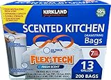BD Kirkland Scented Kitchen Drawstring Bags, 13 Gallon, 200 Bags