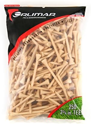 Orlimar 2 3/4-Inch Golf Tees - 250-Pack (Natural)